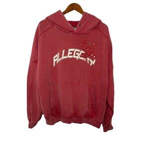 Allegory Men's Medium Red Logo Embellished Pullover Hooode Mens